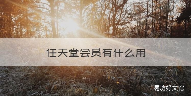 任天堂会员有什么用,任天堂家庭会员有啥用