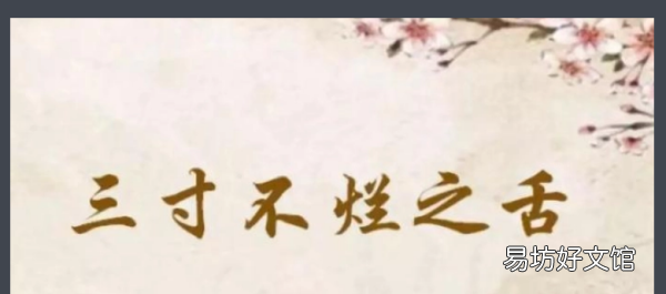 不烂之舌前面是什么，你以三寸不烂之舌,吞我精兵两亿之多意思