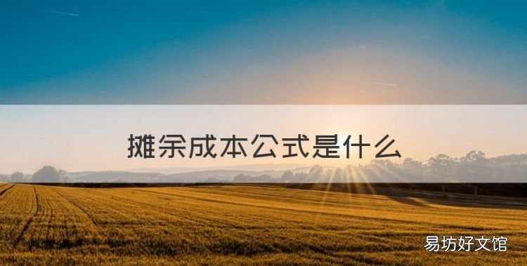 摊余成本公式是什么