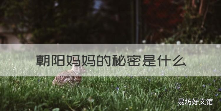 朝阳妈妈死了么,朝阳妈妈的秘密是什么