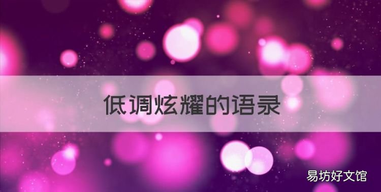 低调炫耀的语录,低调才是最牛的炫耀说说