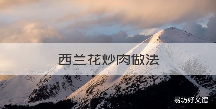 西兰花炒肉做法,西兰花炒肉的做法