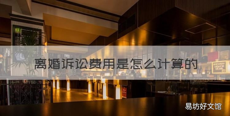 离婚诉讼费用是怎么计算的,离婚诉讼费用是怎样计算的呢