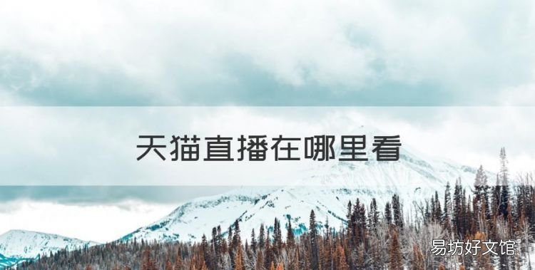 天猫直播在哪里看,关注了淘宝直播,在哪里可以进入直播间