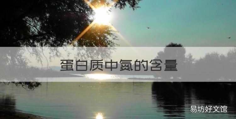 蛋白质中氮的含量,每天蛋白质摄入量多少克