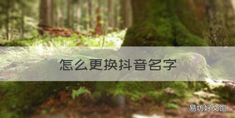 怎么更换抖音名字，抖音怎么改名字昵称