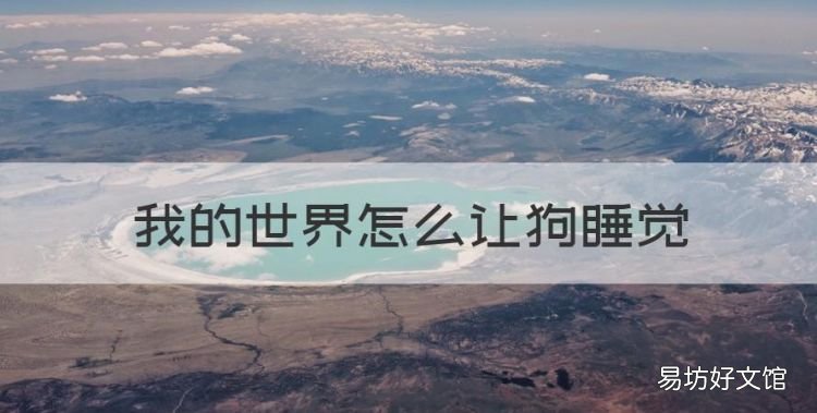 我的世界狼怎么做,我的世界怎么让狗睡觉