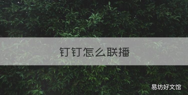 钉钉怎么联播,钉钉怎么发起群会议邀请