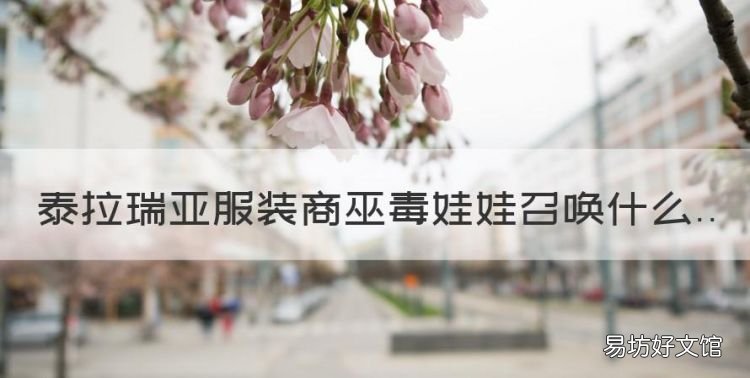 泰拉瑞亚巫毒娃娃怎么得到,泰拉瑞亚服装商巫毒娃娃召唤什么
