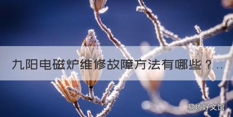 九阳电磁炉维修故障方法，九阳电磁炉通电不加热怎么维修?