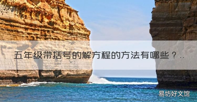 五年级带括号的解方程的方法,五年级数学解方程解法和思路