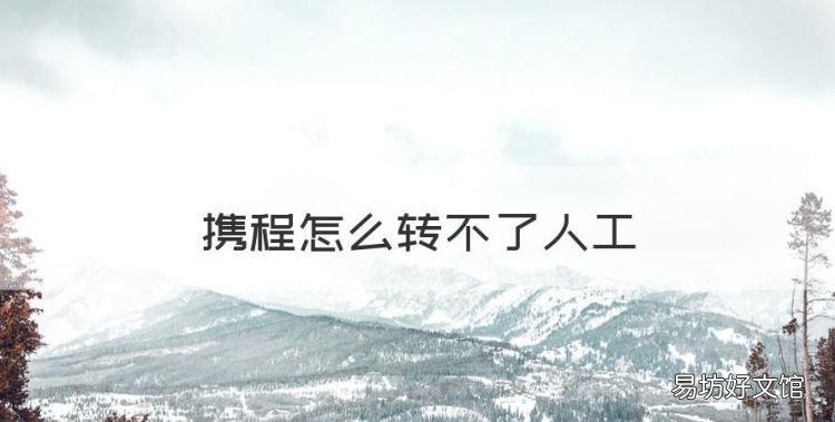 携程怎么转不了人工，携程客服怎么转人工服务