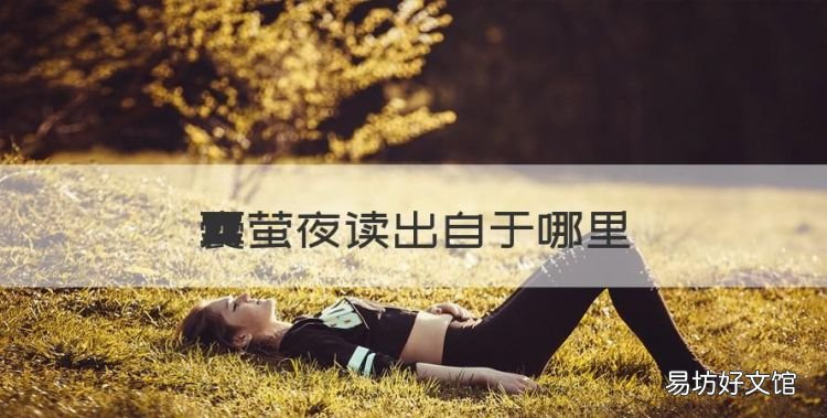 囊萤夜读出自于哪里