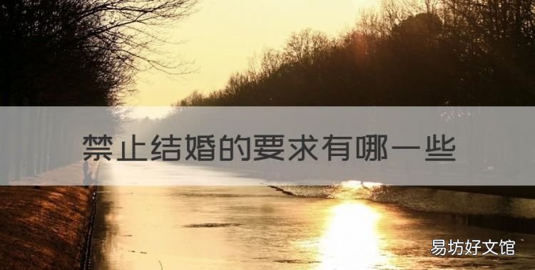 禁止结婚的要有哪些,婚姻禁止结婚的条件有哪些
