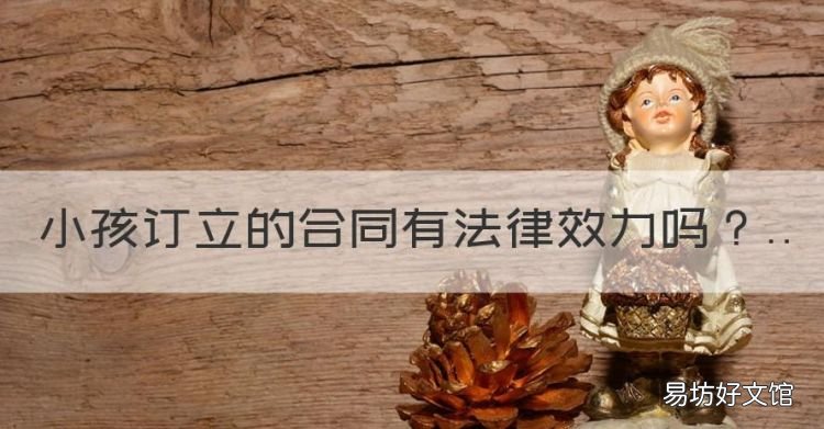 小孩订立的合同有法律效力,个人签订的劳动合同有法律效力吗