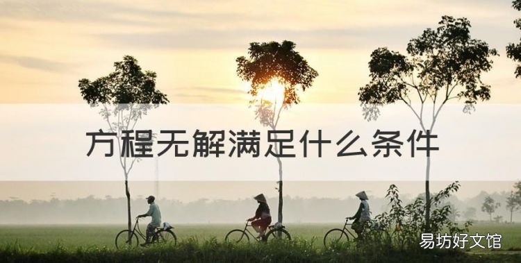 方程无解满足什么条件,方程无解的条件是什么分式