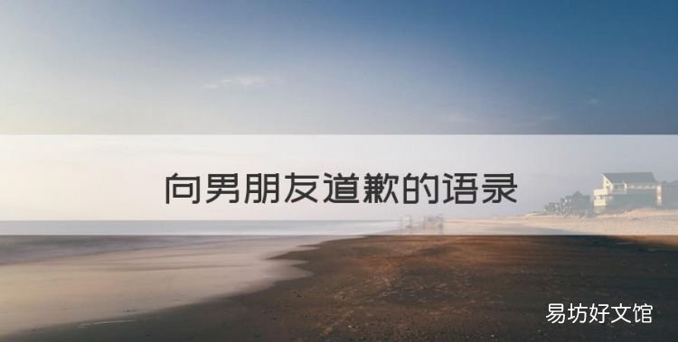 向男朋友道歉的语录,给男朋友道歉的暖心话200字