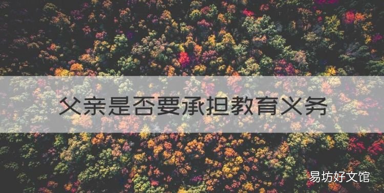 作为爸爸的责任是什么，父亲是否要承担教育义务