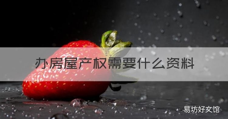 办房屋产权需要什么资料