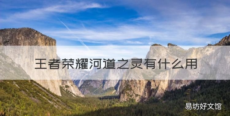 王者荣耀河道之灵有什么用,王者荣耀河道之灵的名字是
