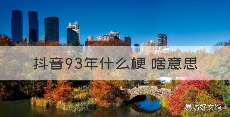 抖音93年什么梗 啥意思