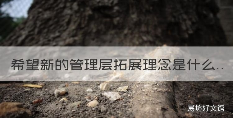 新公共管理的核心思想是什么,希望新的管理层拓展理念是什么