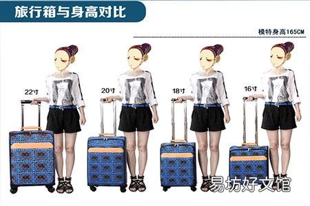 不同尺寸的拉杆箱对照参考图 行李箱20寸有多大图片