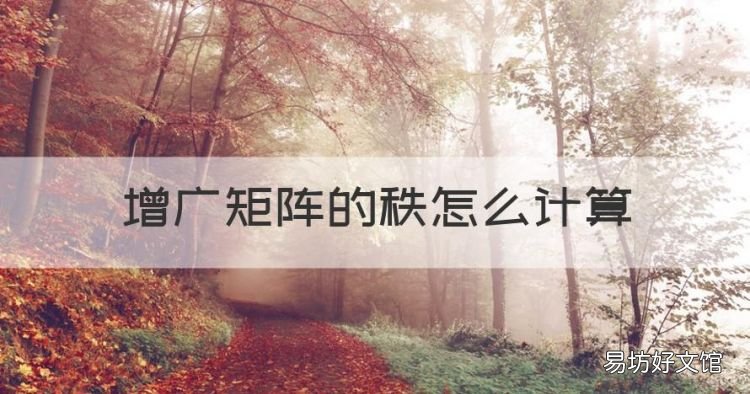 增广矩阵,增广矩阵的秩怎么计算