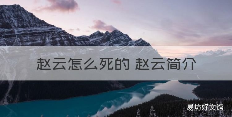 赵云是咋死的,赵云怎么死的 赵云简介