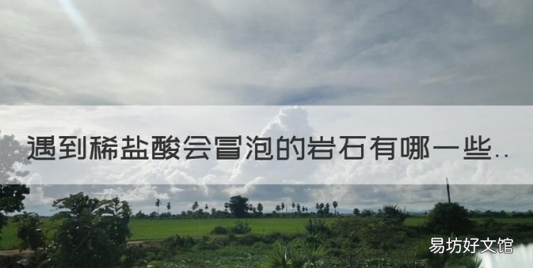 页岩砾岩遇稀盐酸会冒泡吗,遇到稀盐酸会冒泡的岩石有哪些