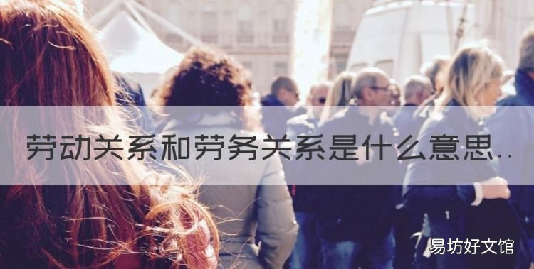 劳动关系和劳务关系的区别,劳动关系和劳务关系是什么意思