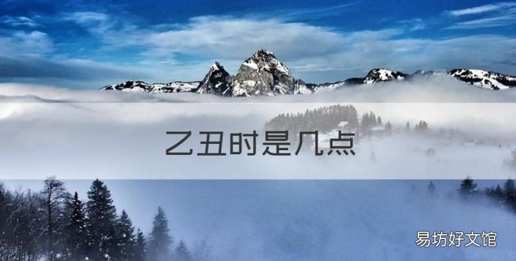 乙丑时是几点,己丑时是几点到几点钟的八字