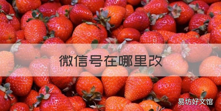 微信号在哪里改,微信号怎么修改第二次