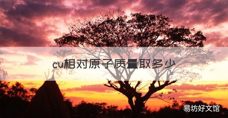 cu相对原子质量取多少