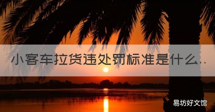 小型客车拉货怎么处罚标准,小客车拉货违处罚标准是什么