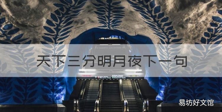 天下三分明月夜下一句,天下三分明月夜的下一句是什么