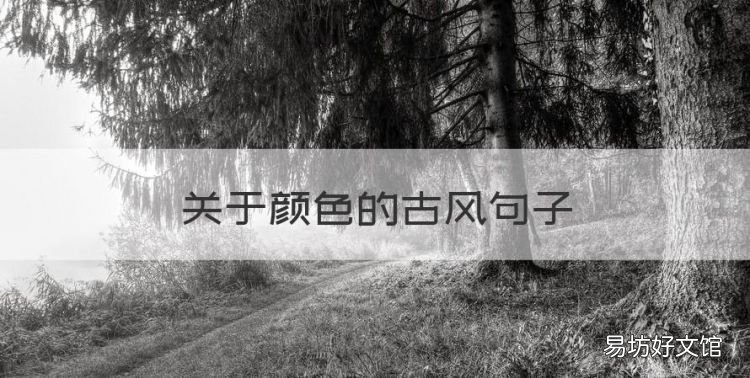 古风句子摘录大全,关于颜色的古风句子