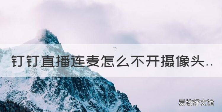 钉钉直播连麦怎么不开摄像头，钉钉连麦的时候怎么关闭摄像头电脑