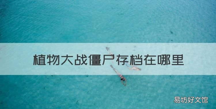 植物大战僵尸存档在哪里,植物大战僵尸怎么保存游戏进度
