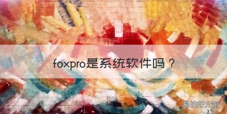 foxpro是系统软件,ftp属于系统软件吗