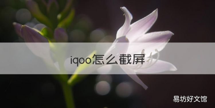 iqoo怎么截屏