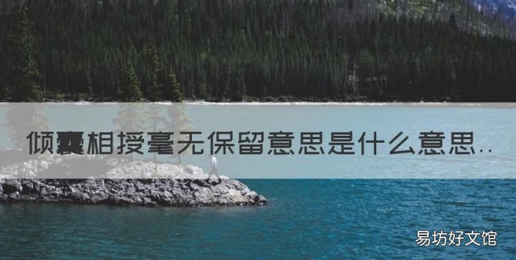 倾囊相授毫无保留意思是什么意思