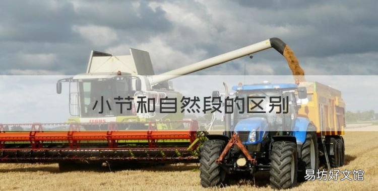 小节和自然段的区别，自然段和段有区别吗