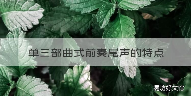 单三部曲式是什么意思,单三部曲式前奏尾声的特点