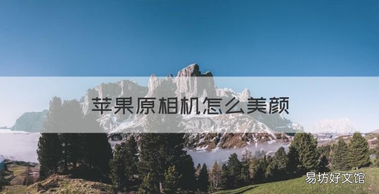 苹果原相机怎么美颜,苹果手机拍照怎么美颜