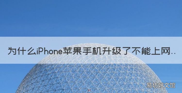为什么苹果手机升级了不能上网