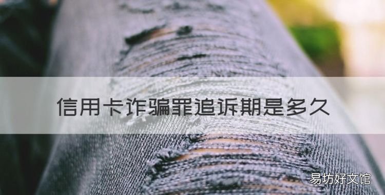 信用卡诈骗100万判多少年,信用卡诈骗罪追诉期是多久