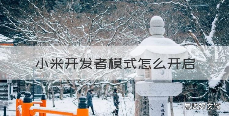 小米开发者模式怎么开启
