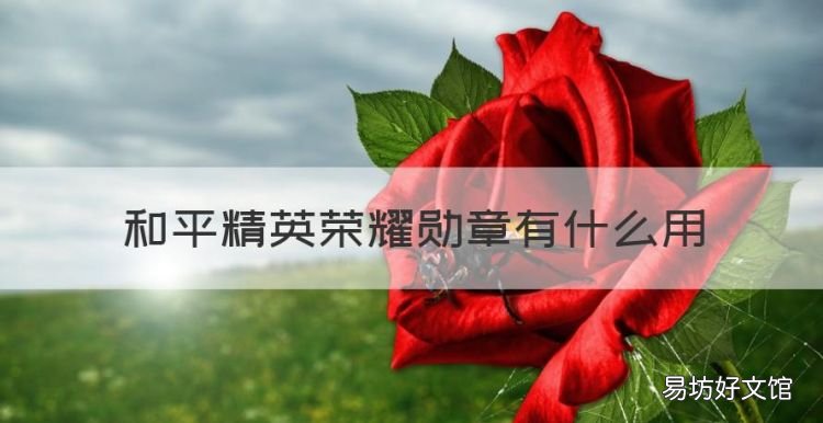 和平精英荣耀勋章有什么用