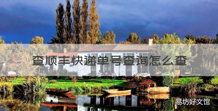 查顺丰快递单号查询怎么查,如何查看顺丰快递单号查询